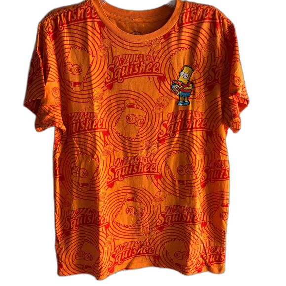 VTG The SIMPSONS BART All Syrup Super SQUISHEE Size M Embroidered T Shirt #F - Picture 1 of 5